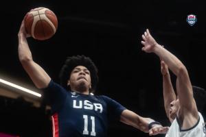 后年状元大热斯托克斯世青赛轰3双7抢断 美国狂胜73分+全队31抢断