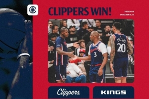 内外功臣！快船官方发布赢球海报：保罗、科林斯为封面人物