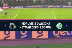 内马尔梅开二度！整个球场都在高呼内马尔的名字😚